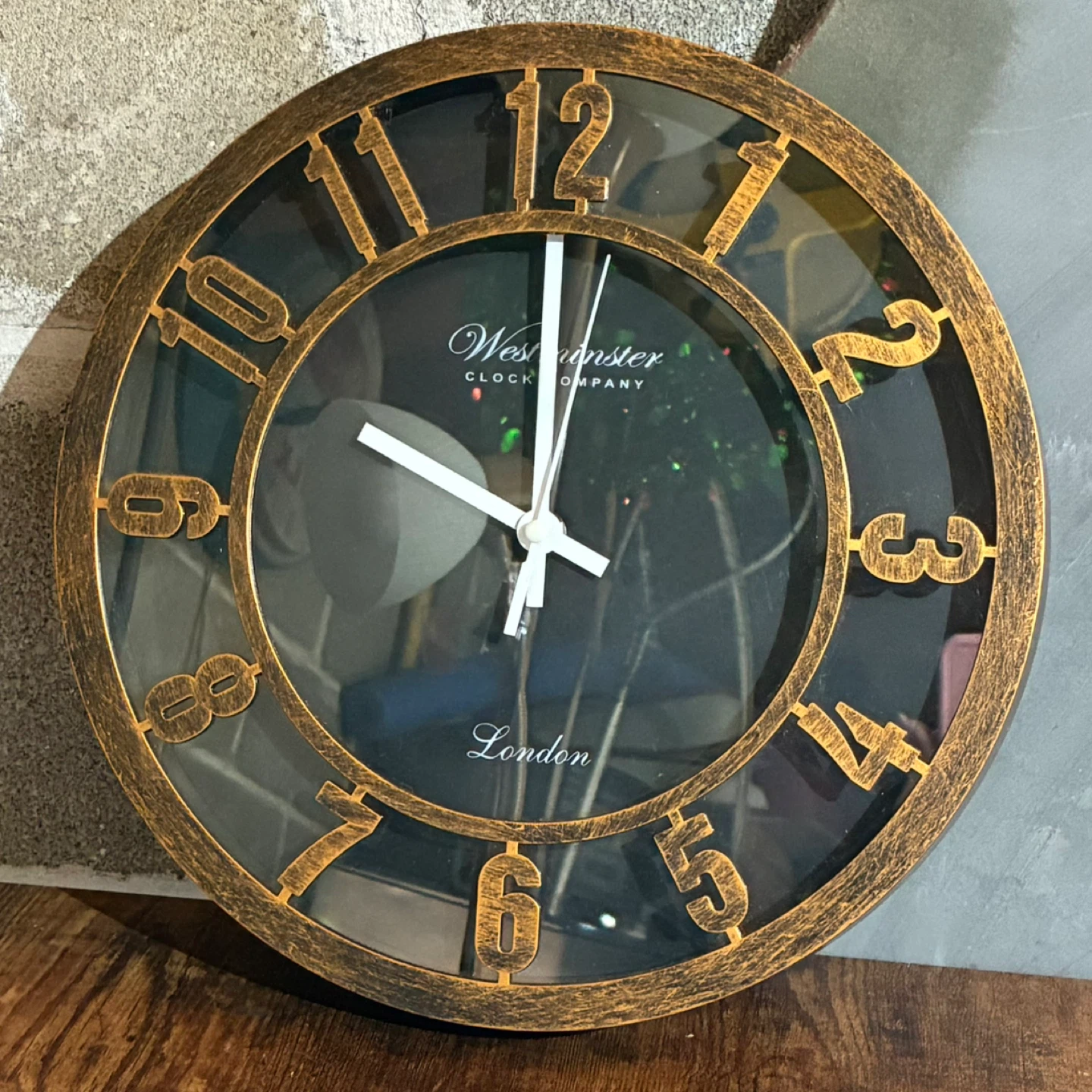 Westminster Clock Company Wall Clock Rustic Brown / Bronze Frame - photo 2