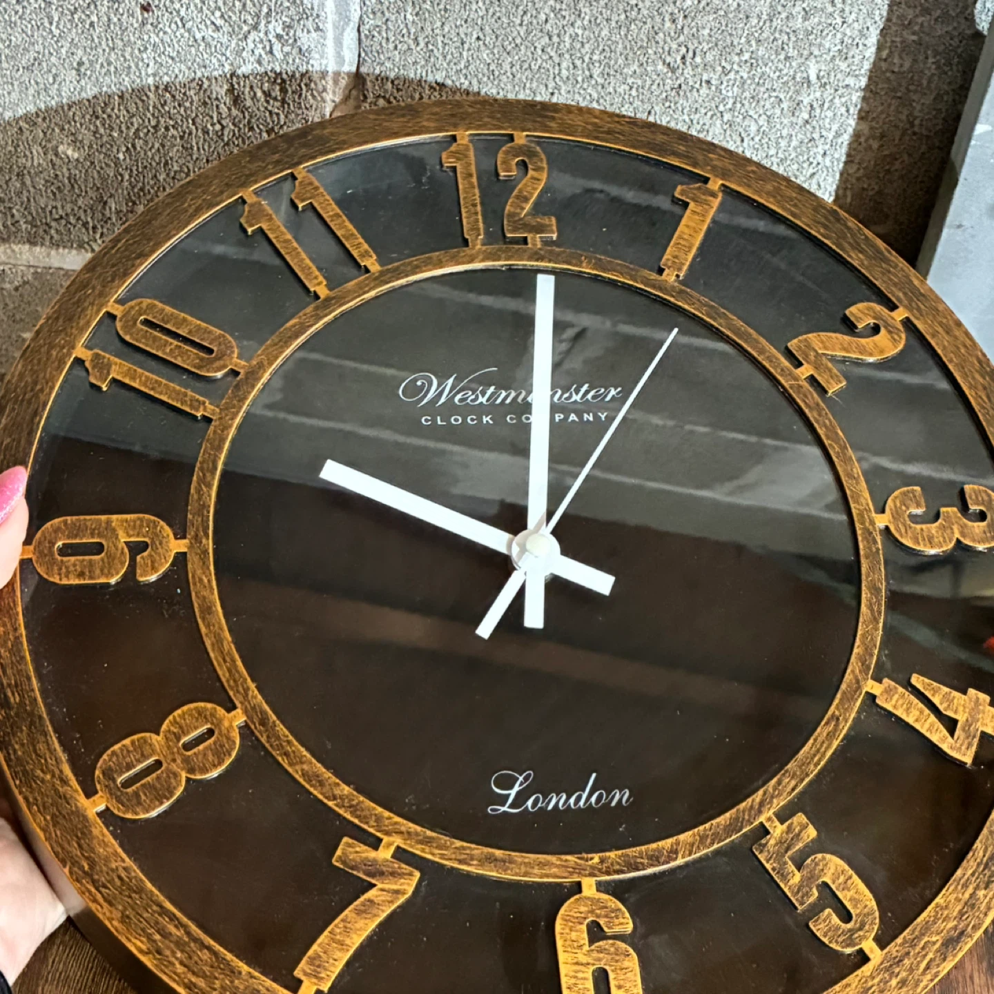 Westminster Clock Company Wall Clock Rustic Brown / Bronze Frame - photo 4