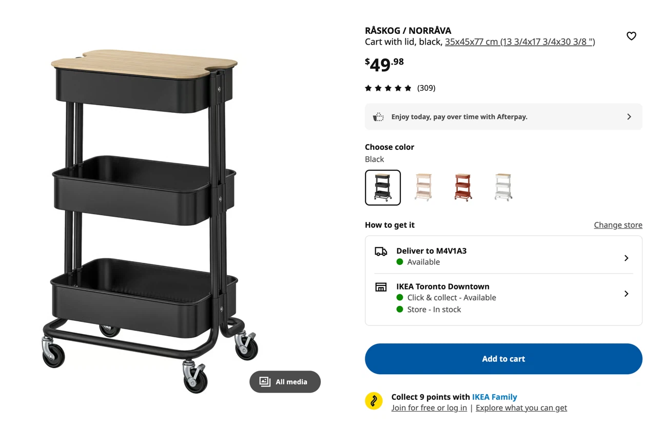 IKEA RÄSKOG / NORRÄVA kitchen Cart Cabinet - photo 4