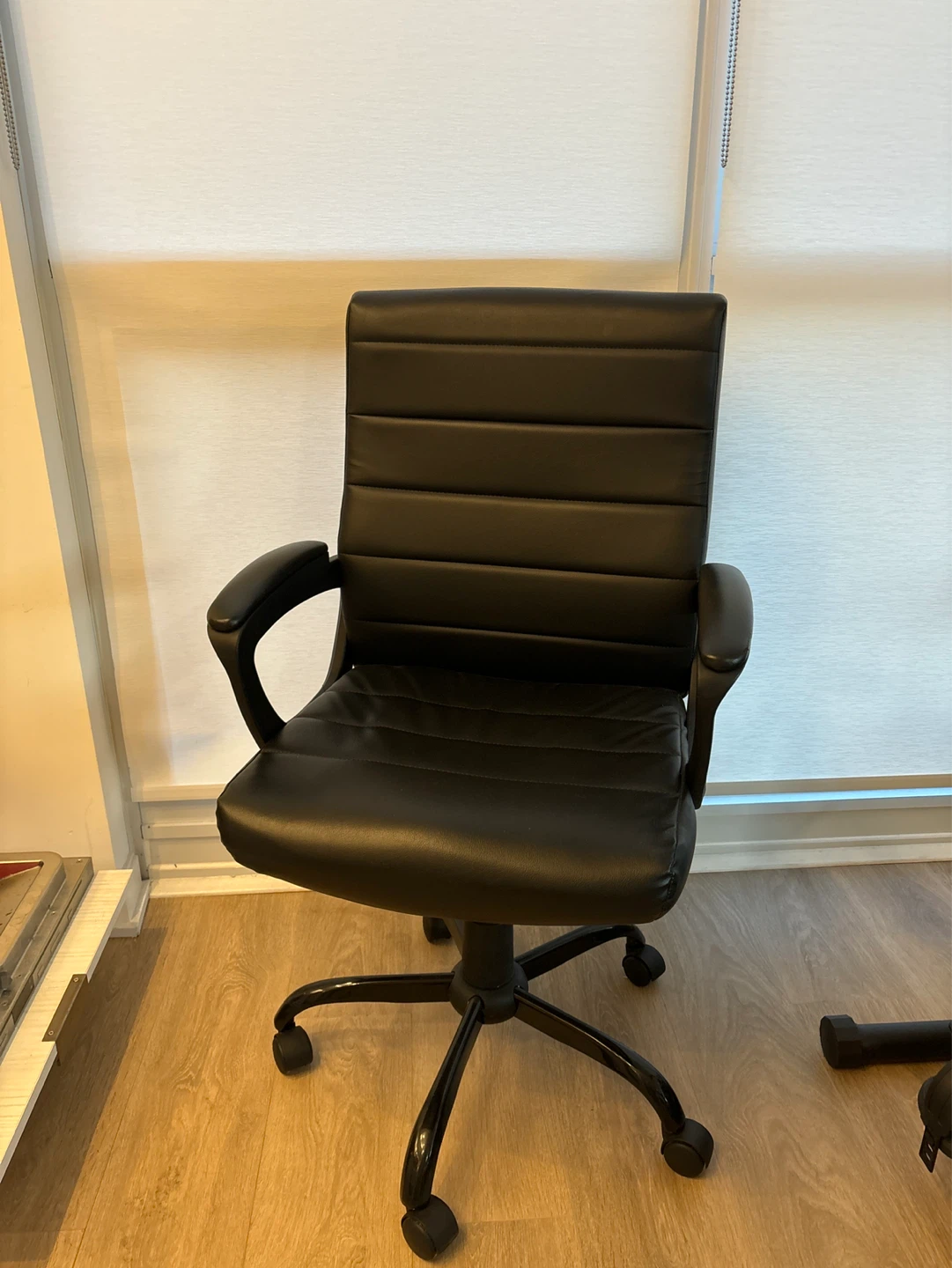 [Move out sale] Black Faux Leather Office Chair