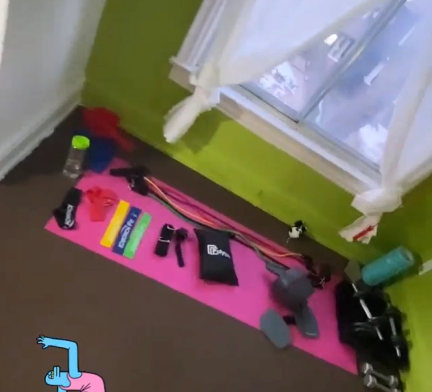 Workout weights and elastics