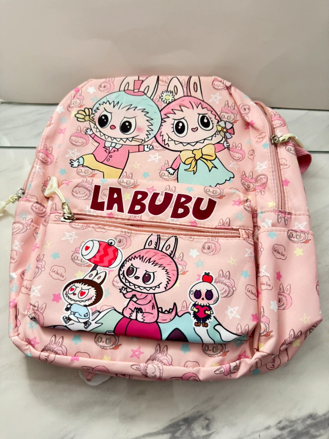 ⚽️Labubu Pink Cartoon Character Backpack