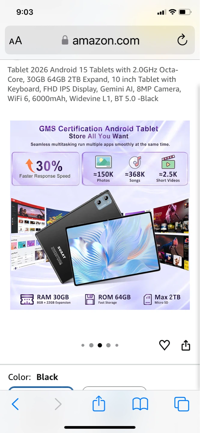 ⚽ Android 15 Tablet with Keyboard and Mouse - 10 inch FHD IPS - photo 3