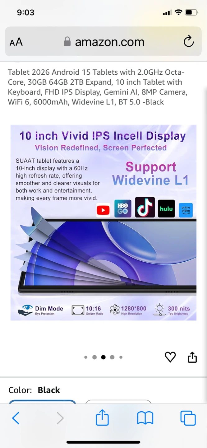 ⚽ Android 15 Tablet with Keyboard and Mouse - 10 inch FHD IPS - photo 5