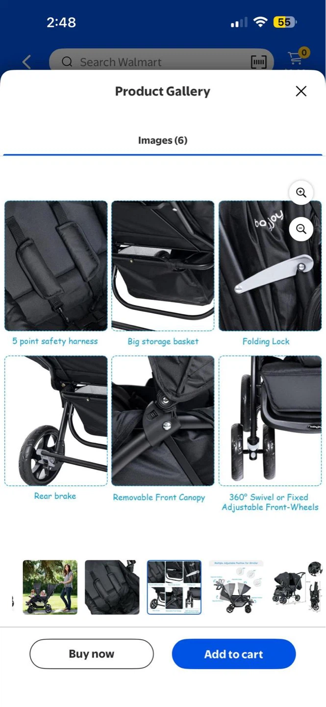 Babyjoy Foldable Double Baby Stroller - photo 3