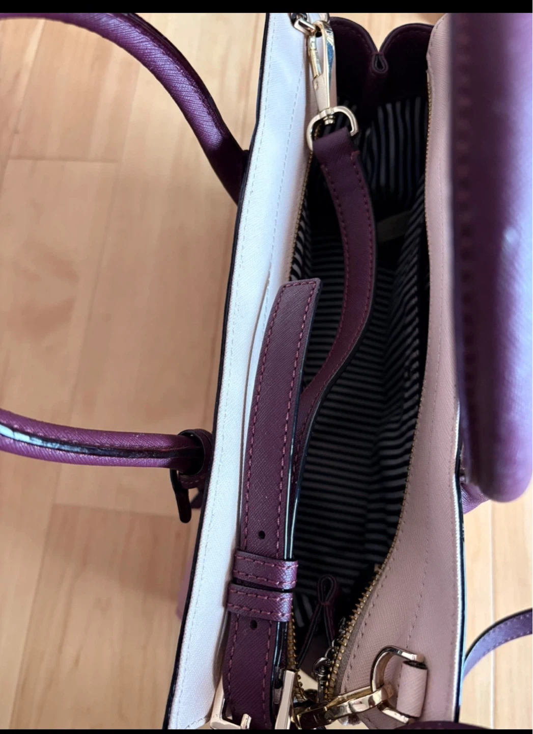 Kate Spade Pink & Purple Leather Tote Bag⚽️ - photo 3