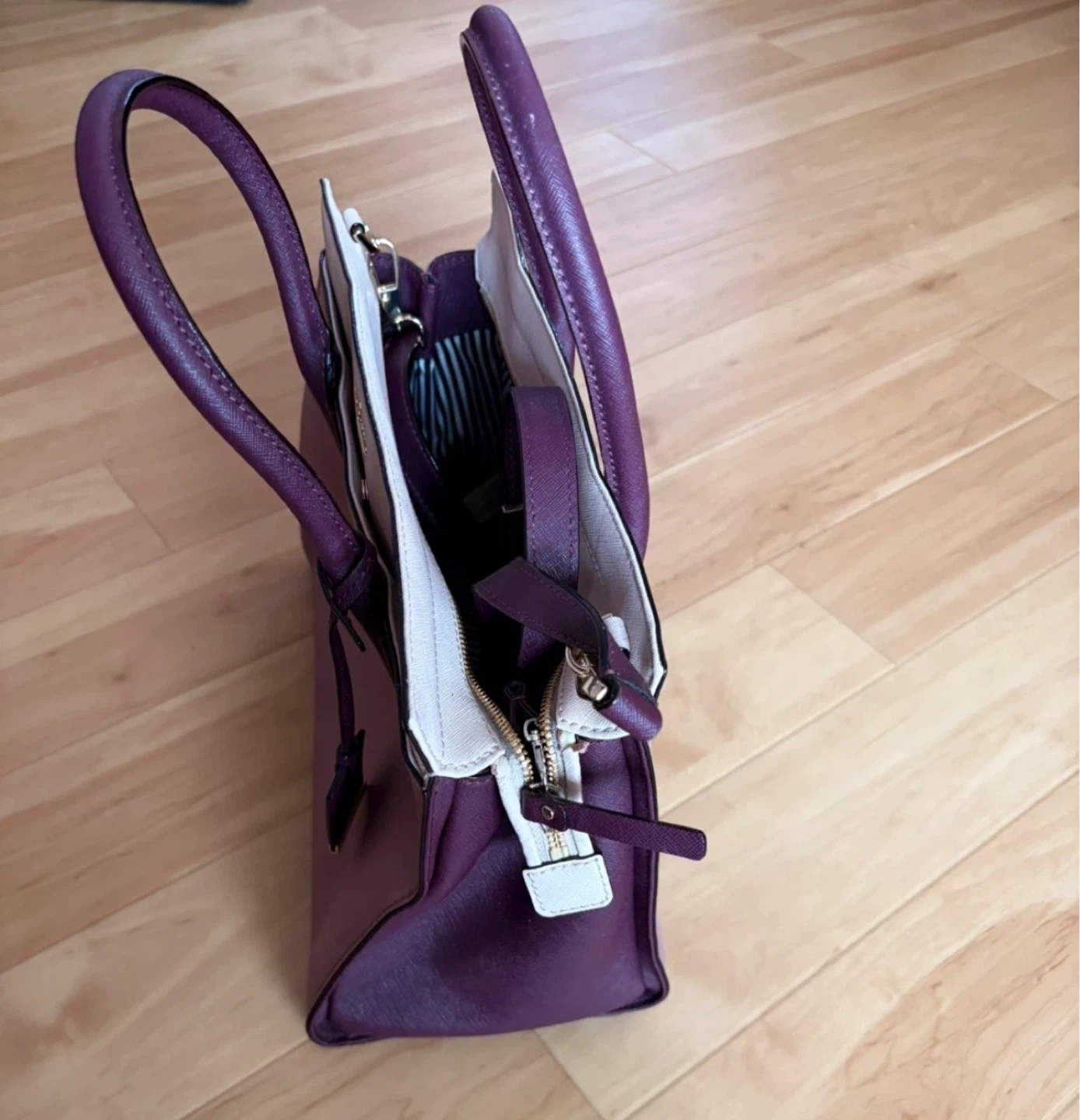 Kate Spade Pink & Purple Leather Tote Bag⚽️ - photo 4