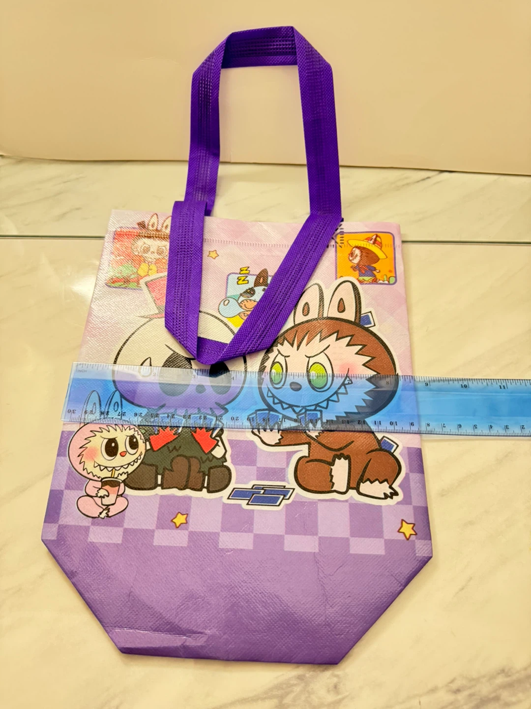 Cute Labubu Character Print Reusable Tote Bag - photo 4