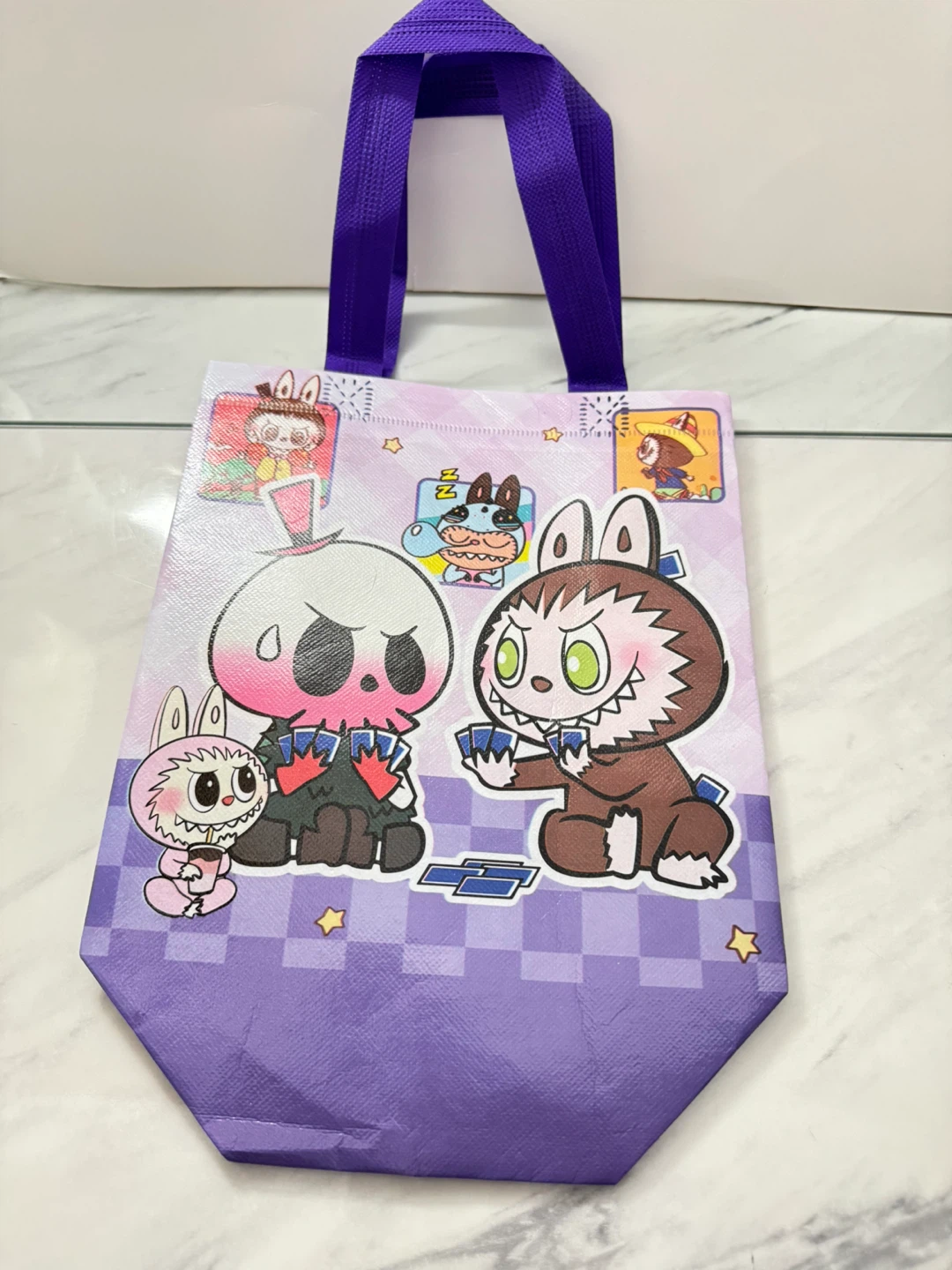 Cute Labubu Character Print Reusable Tote Bag - photo 2