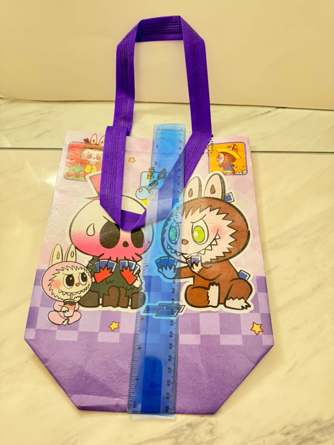 Cute Labubu Character Print Reusable Tote Bag - photo 3