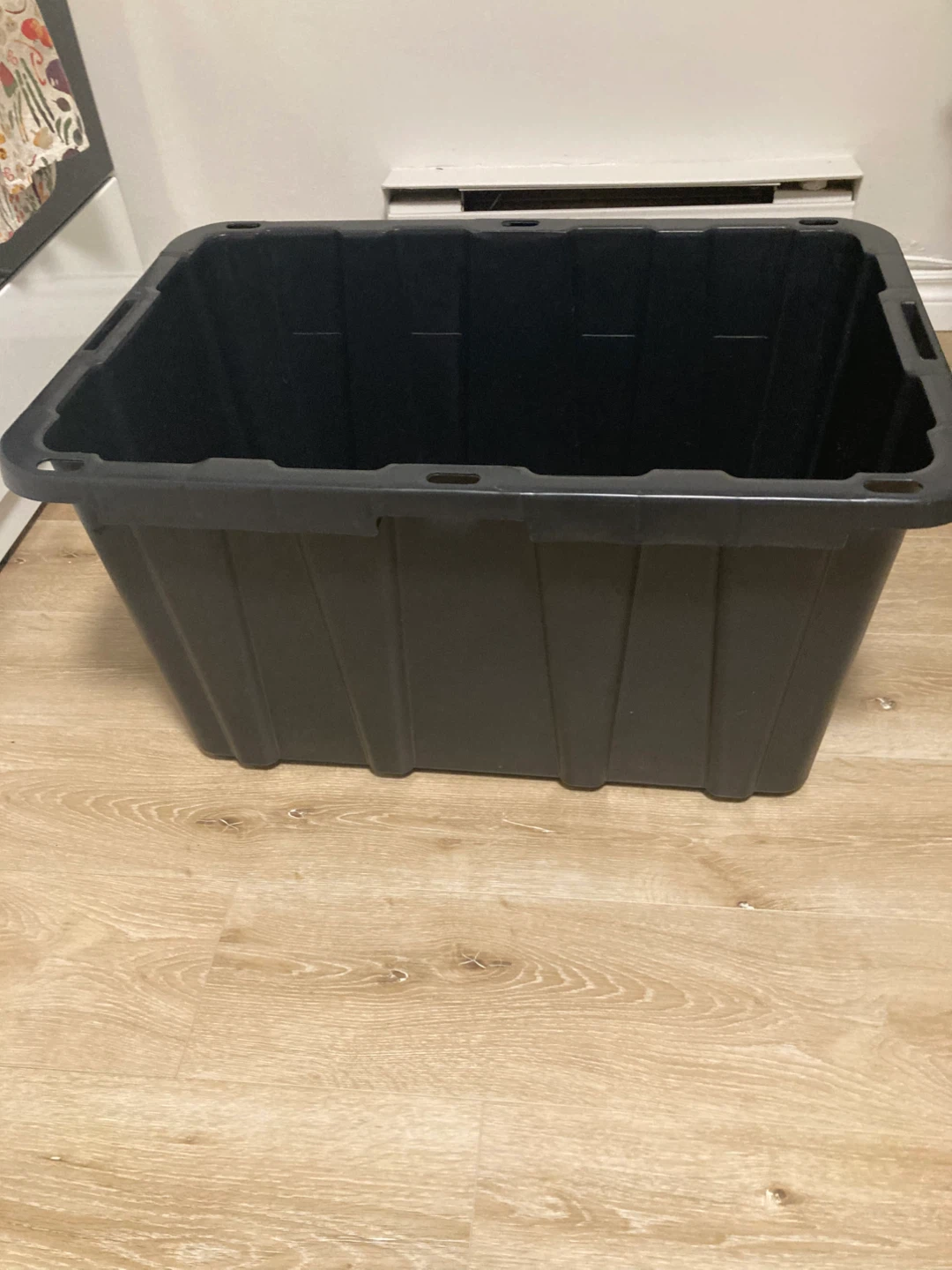 Black Storage Bin