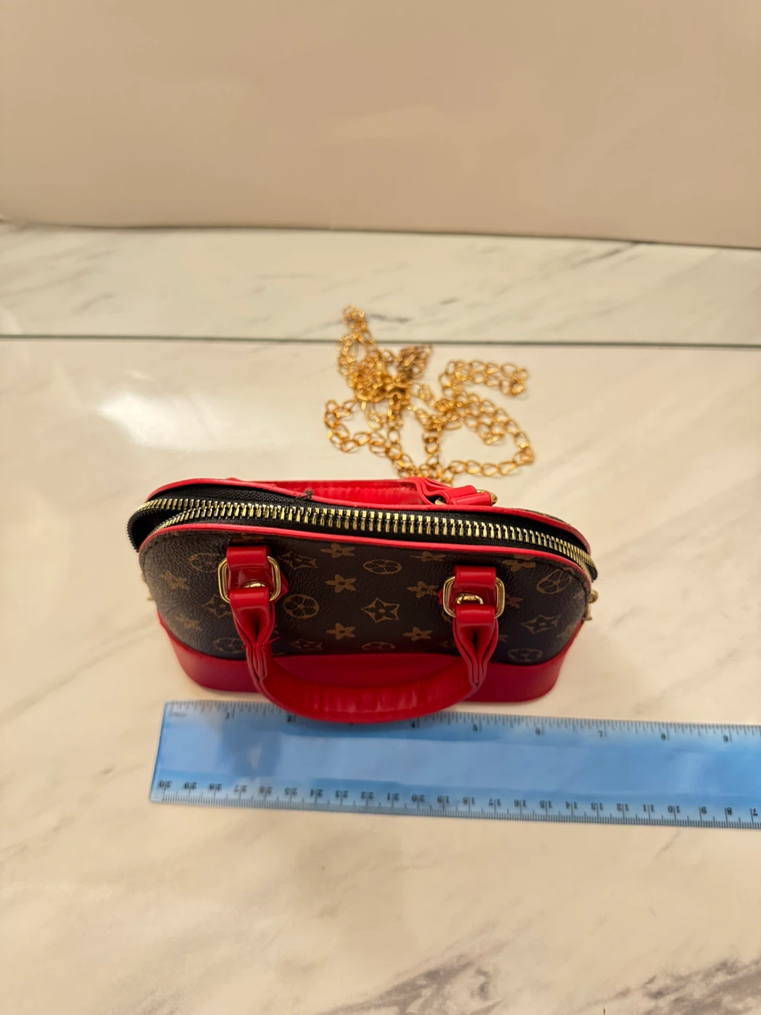 ⚽️ Mini Dome Handbag with Chain Strap - photo 4