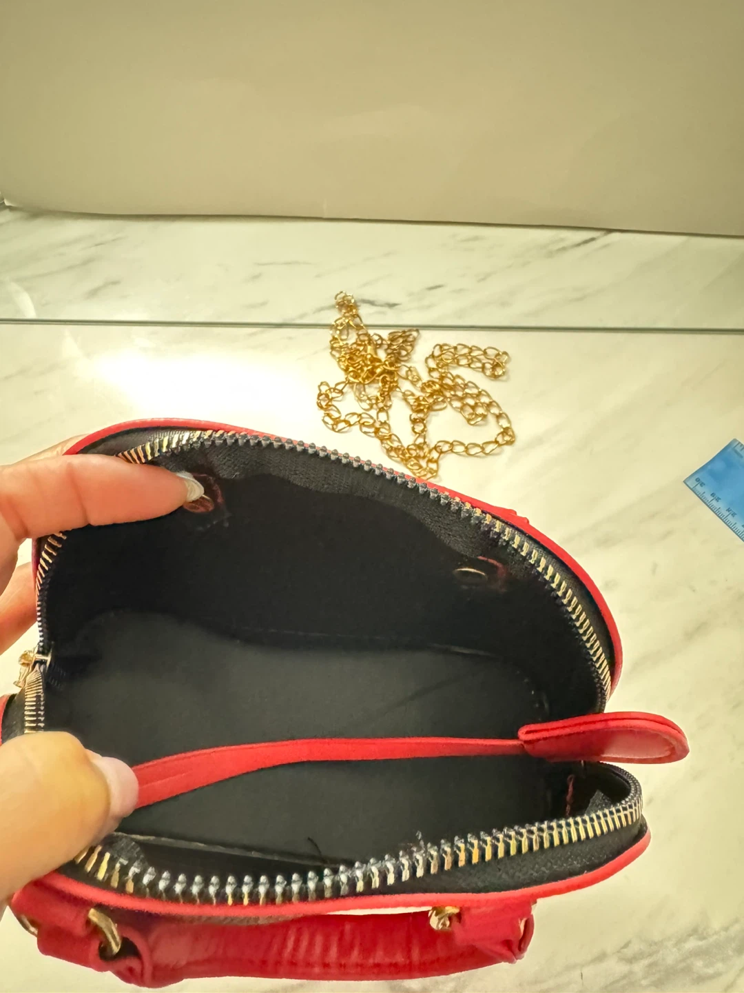 ⚽️ Mini Dome Handbag with Chain Strap - photo 5