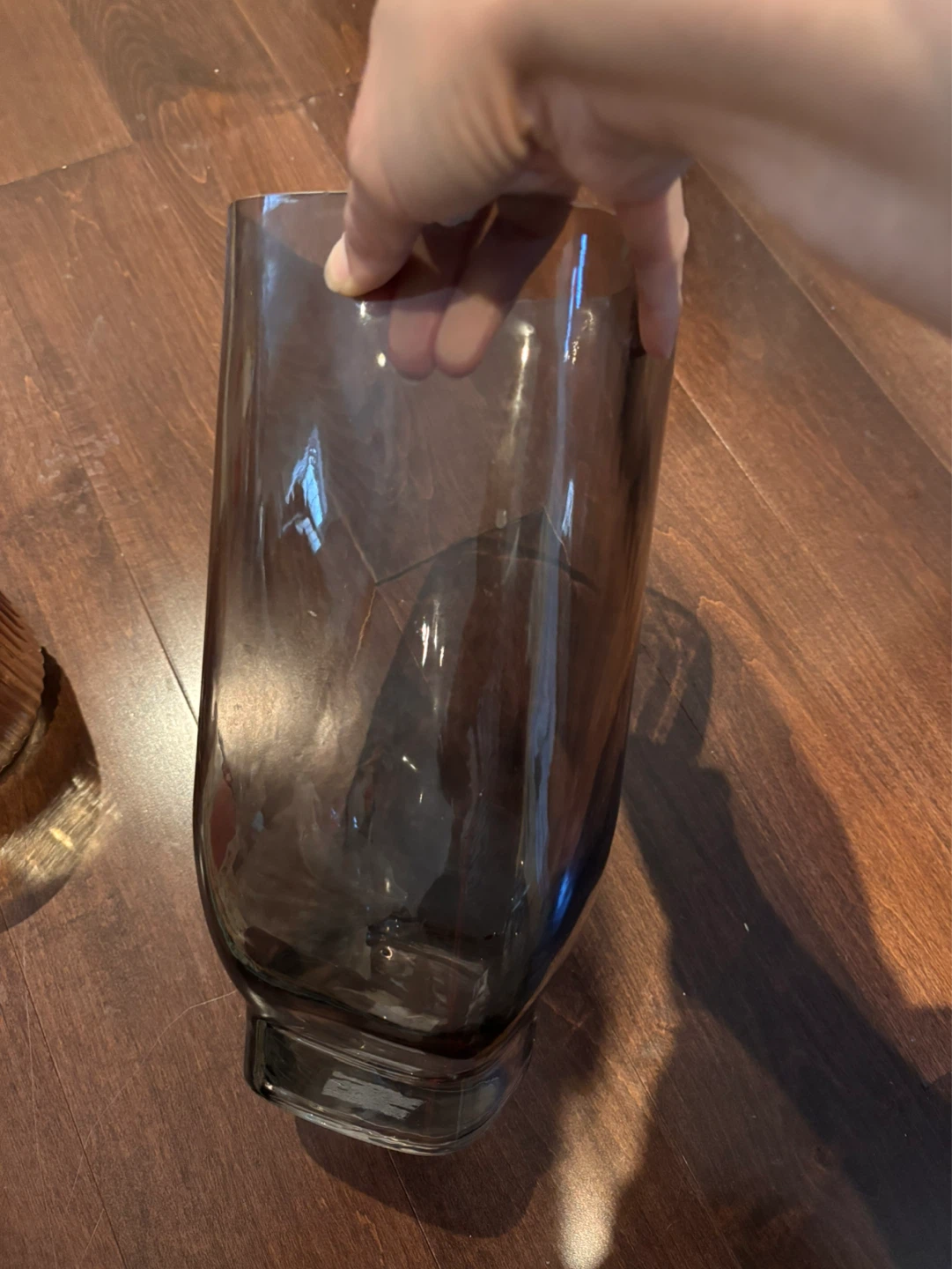 Smoky Grey Glass Vase - photo 2