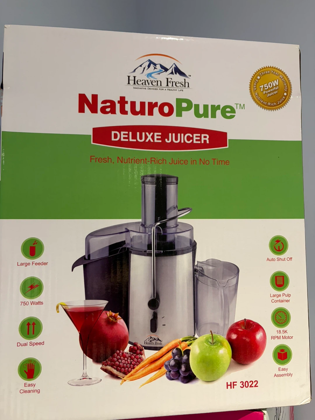 Heaven Fresh NaturoPure Deluxe Juicer HF 3022 ⚽ - photo 3