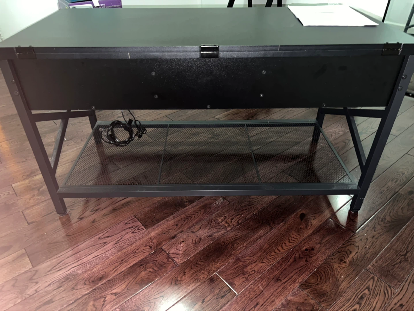 Black Lift Top Coffee Table with USB Ports ⚽️ - photo 5
