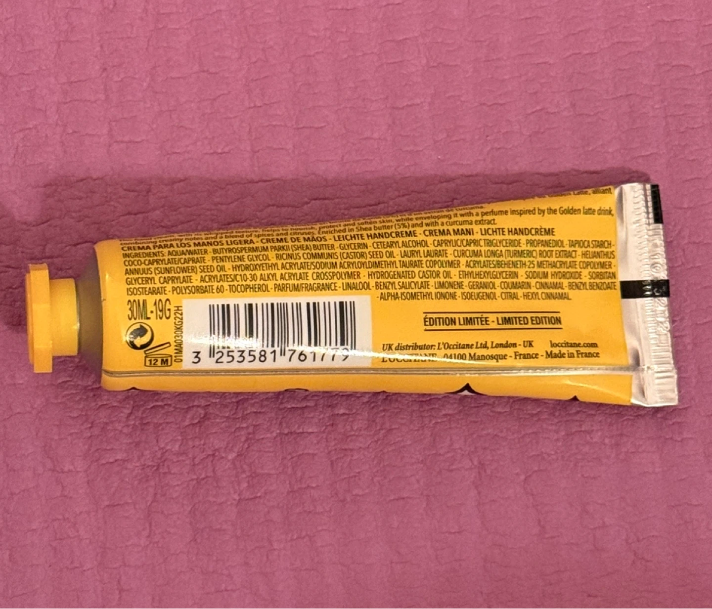 NEW⚽️L'Occitane Shea Golden Latte Light Hand Cream 30ml - photo 2
