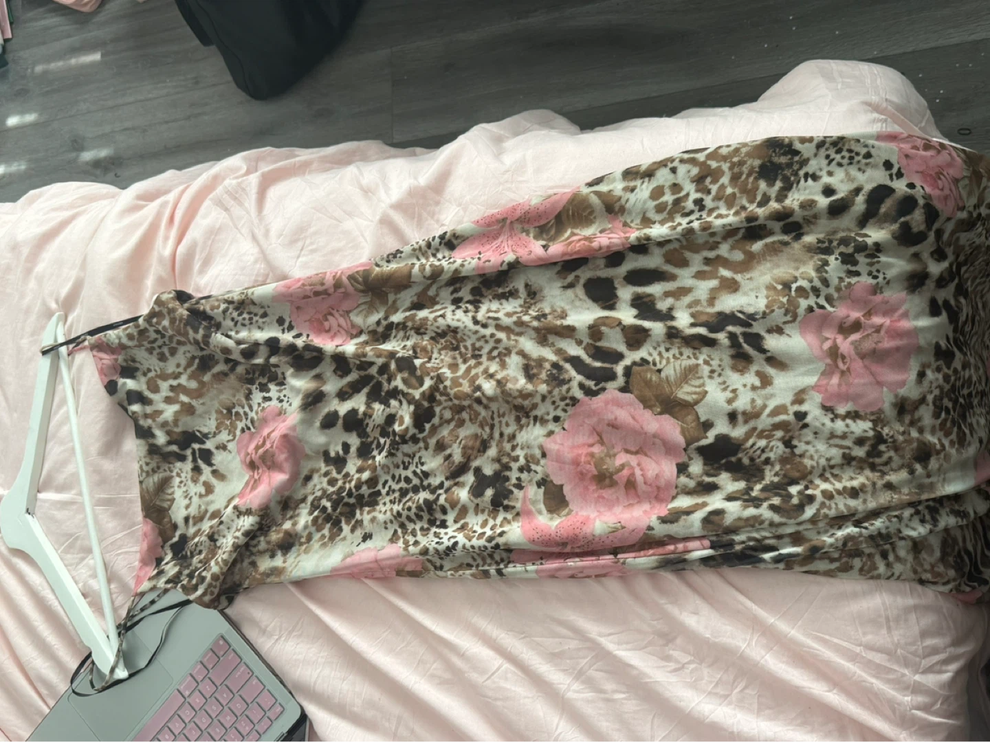 Maxi Dress with Leopard and Floral Print - photo 5