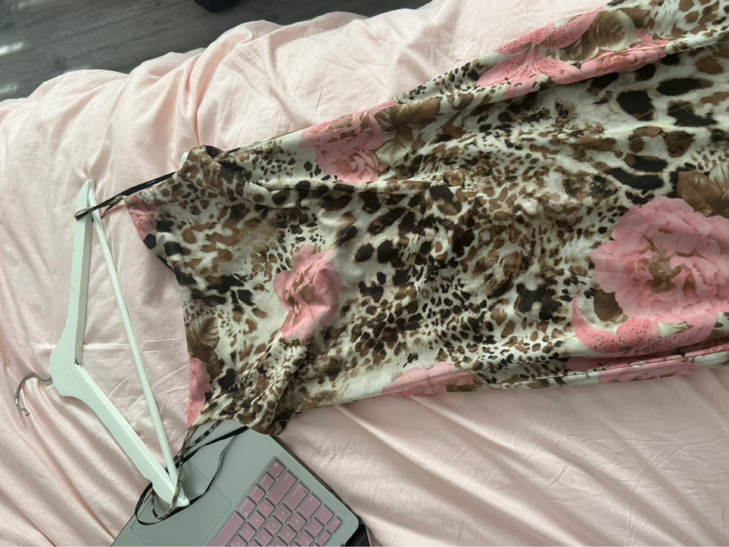 Maxi Dress with Leopard and Floral Print - photo 3