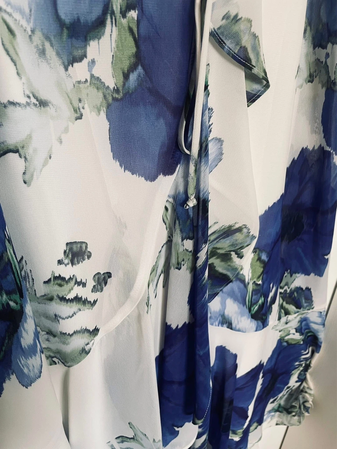 Blue Floral Wrap Maxi Dress - photo 3