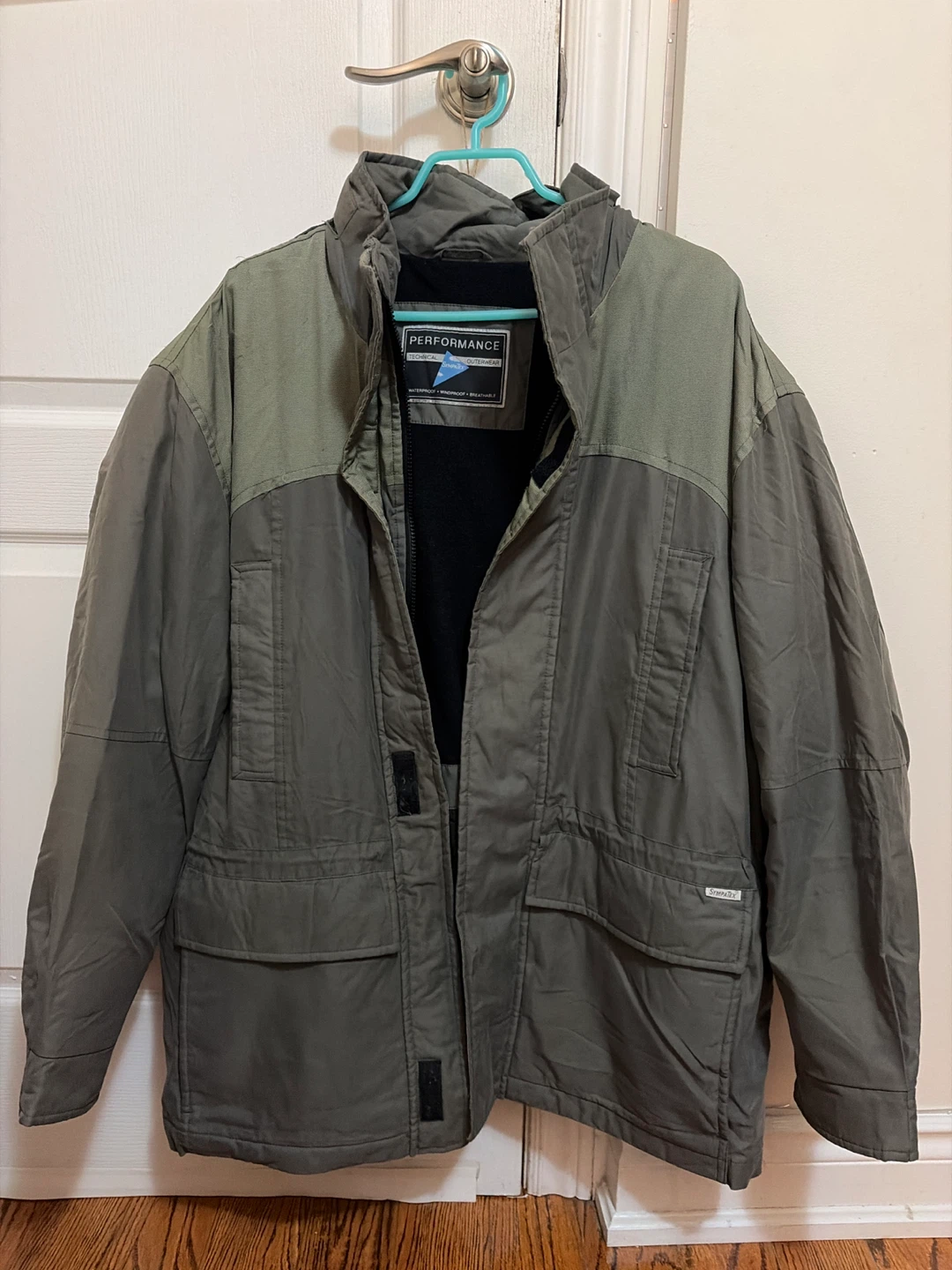 Performance Jacket Winter Coat Grey Green