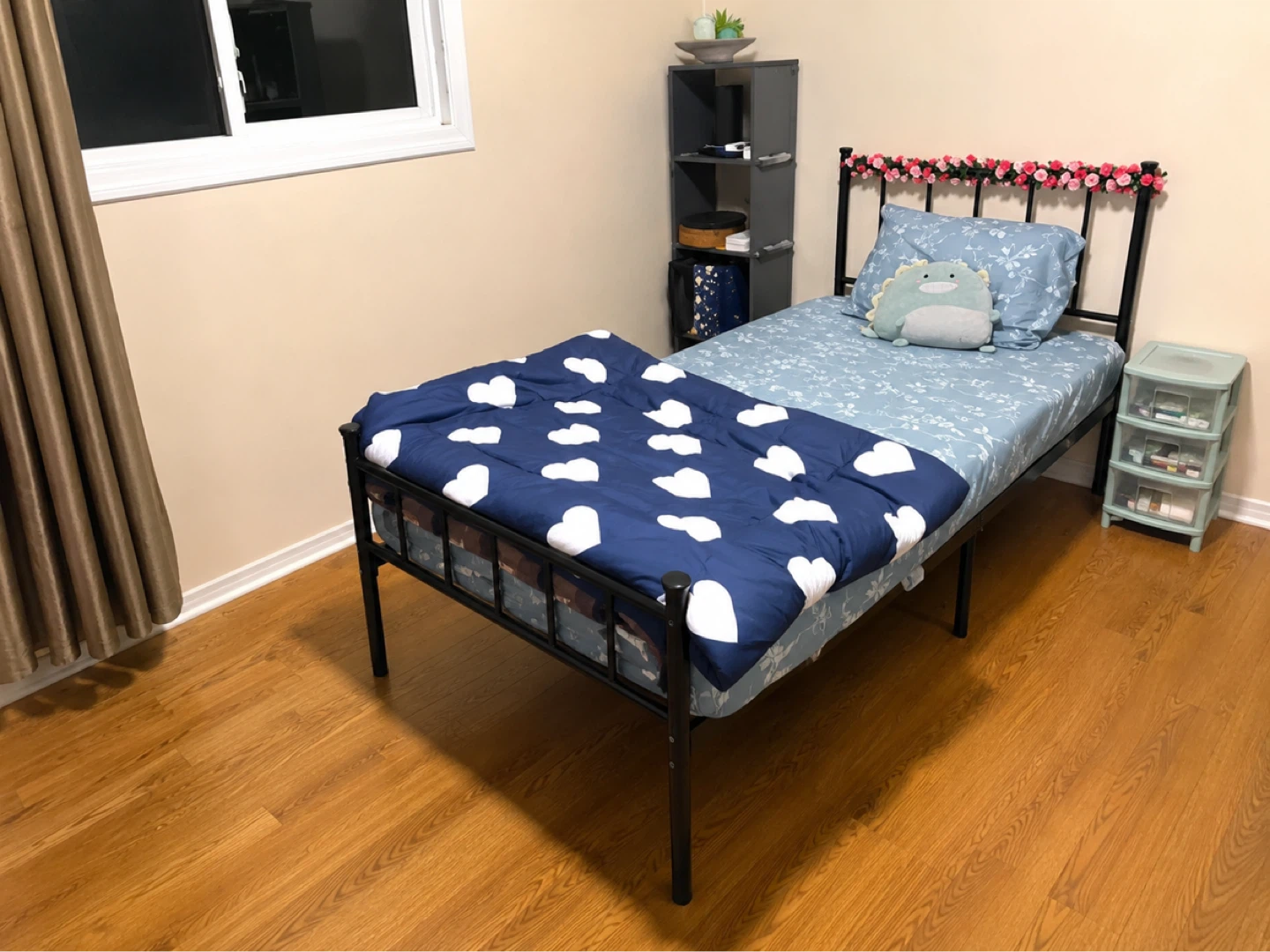 Twin Bed Frame + Mattress Set – $200 - photo 2