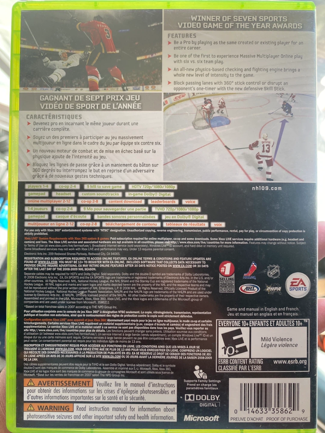 NHL 09 ⚽️ Xbox 360 Video Game - photo 2