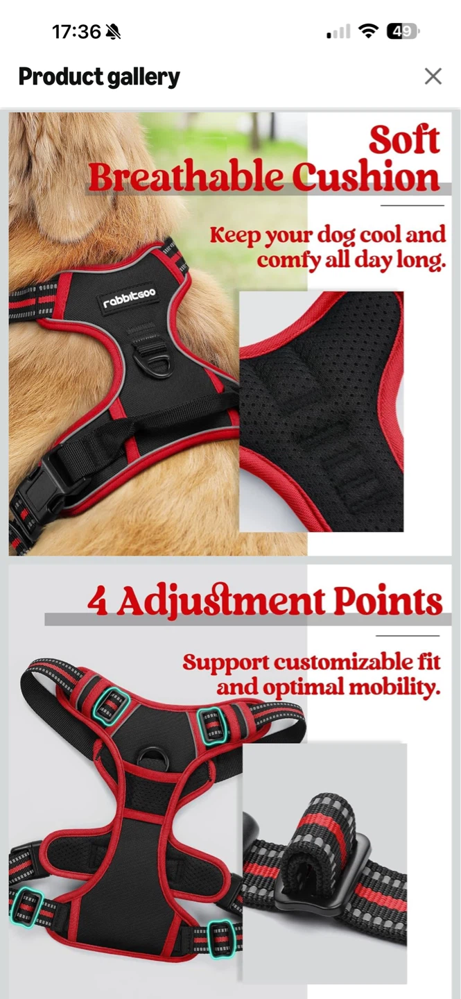 Rabbitgoo No-Pull Dog Harness SIZE L - photo 3