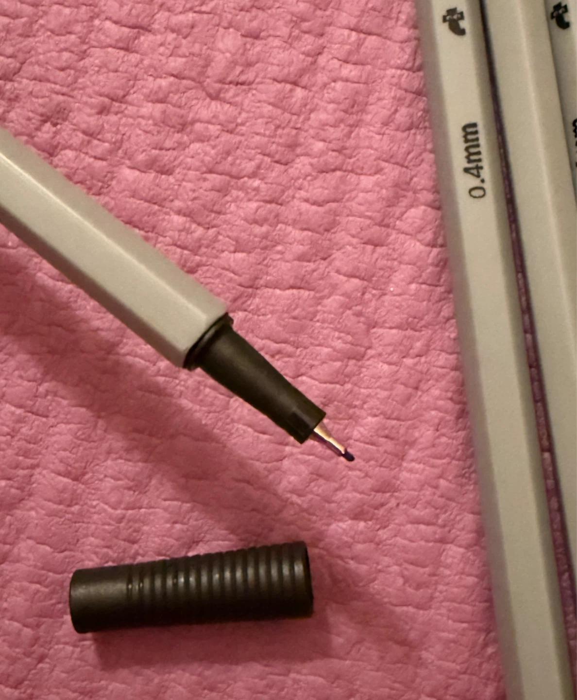 NEW⚽️ 6 Artist Pens - 0.4mm - Black - photo 2
