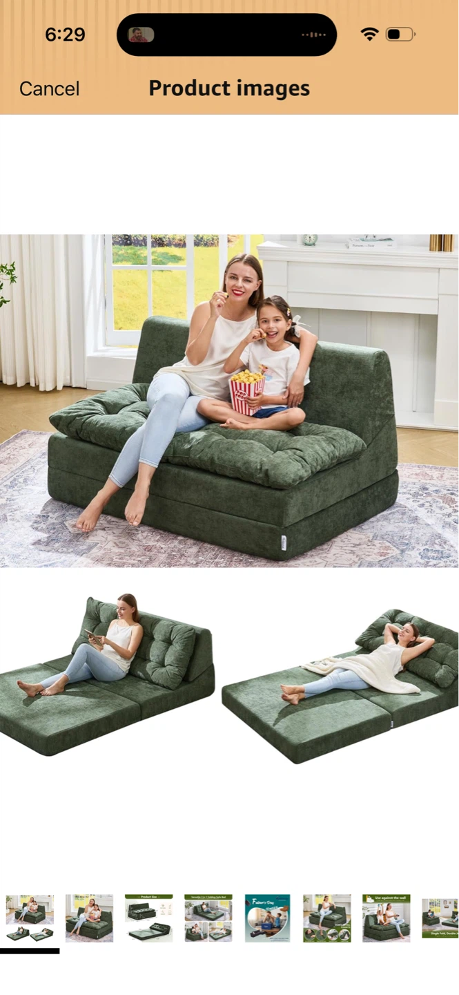 Hobestluk Chenile Green Couch