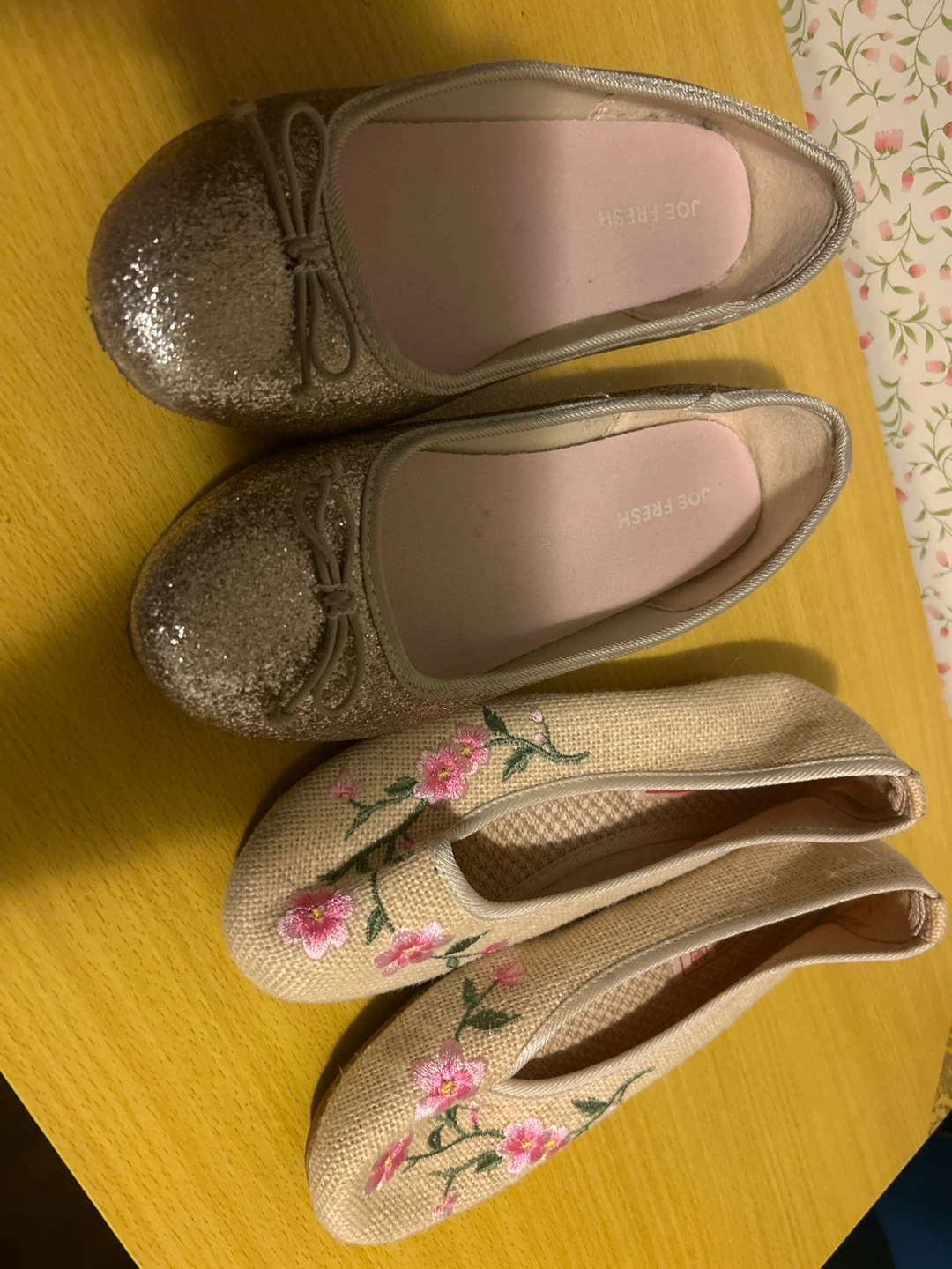 Joe Fresh Glitter Ballet Flats and Embroidered Flats ⚽ - photo 2