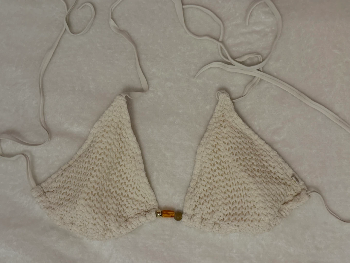 La Vie en Rose Off White Crochet Bikini Set - photo 2