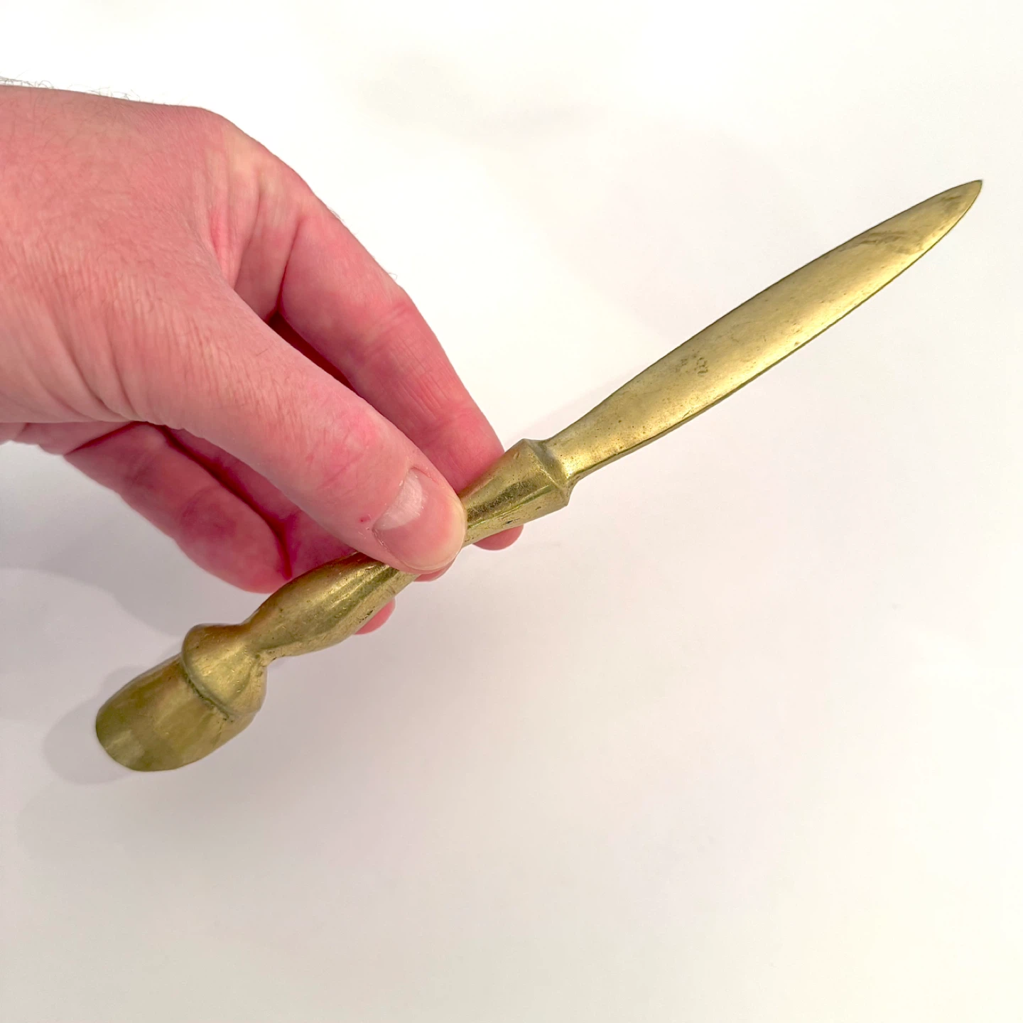 Vintage brass horse hoof letter opener - photo 3
