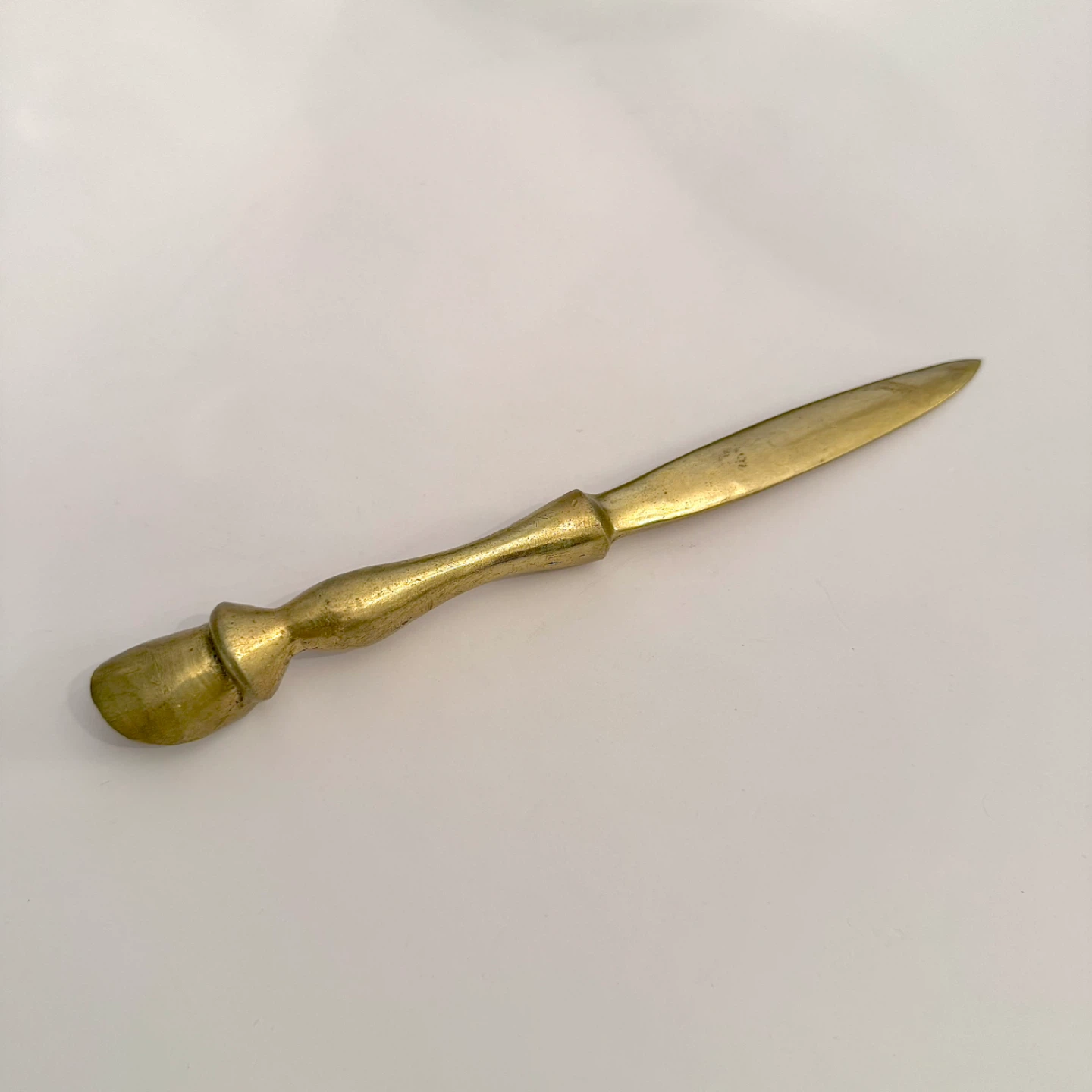 Vintage brass horse hoof letter opener