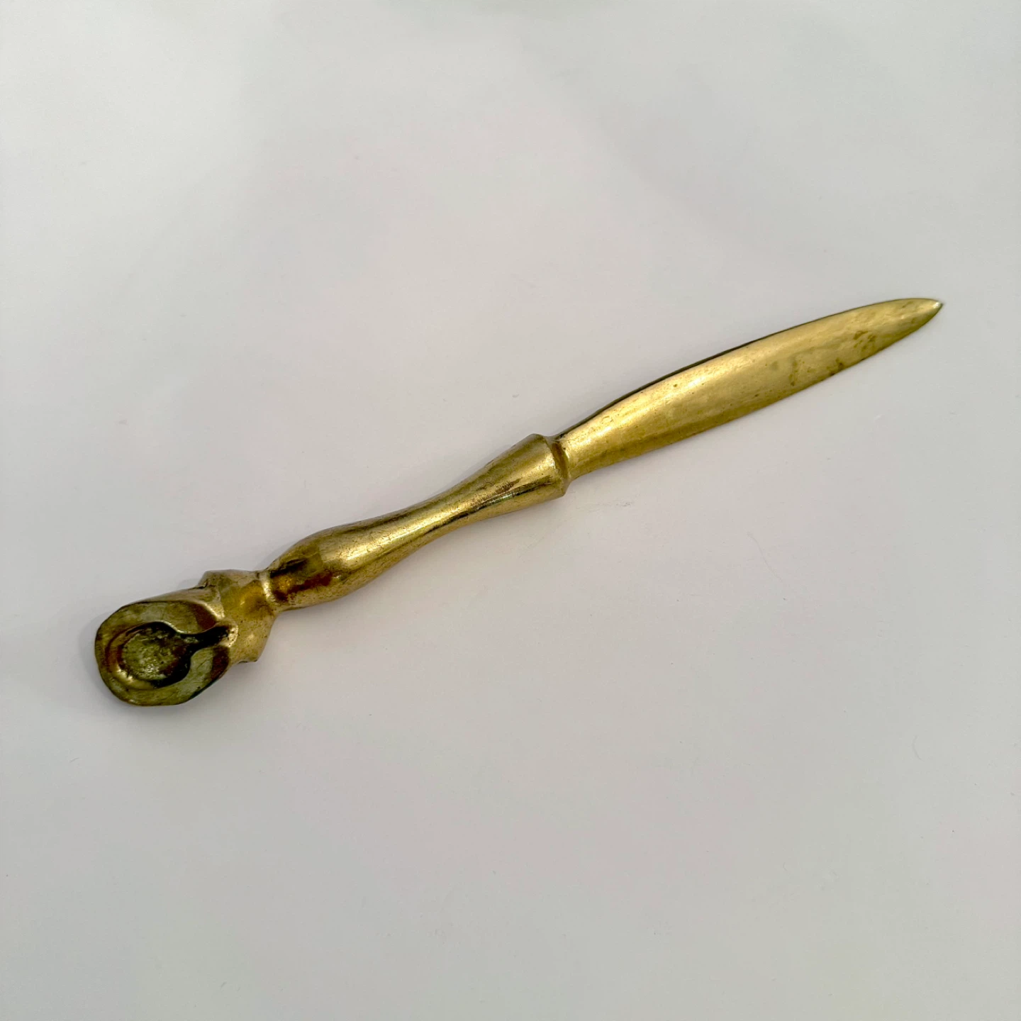 Vintage brass horse hoof letter opener - photo 2