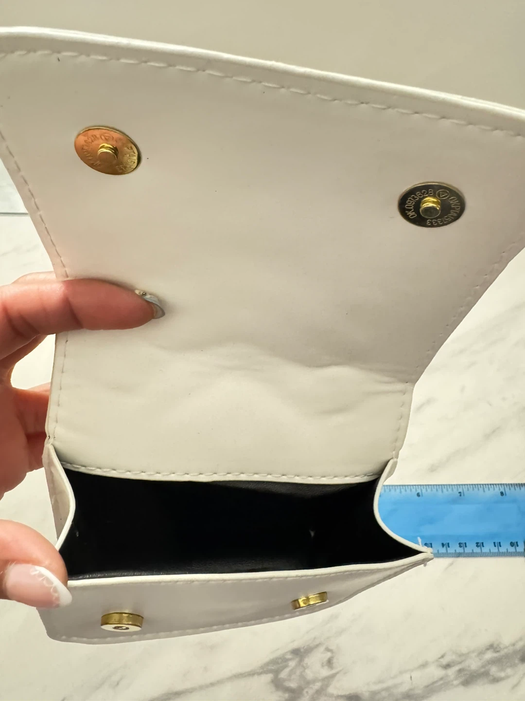 ⚽️White Quilted Mini Handbag with Pearl Handle - photo 4