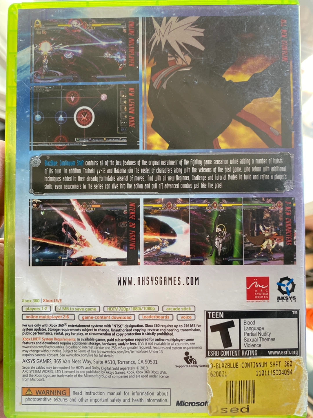 BlazBlue Continuum Shift ⚽️ Xbox 360 - photo 2