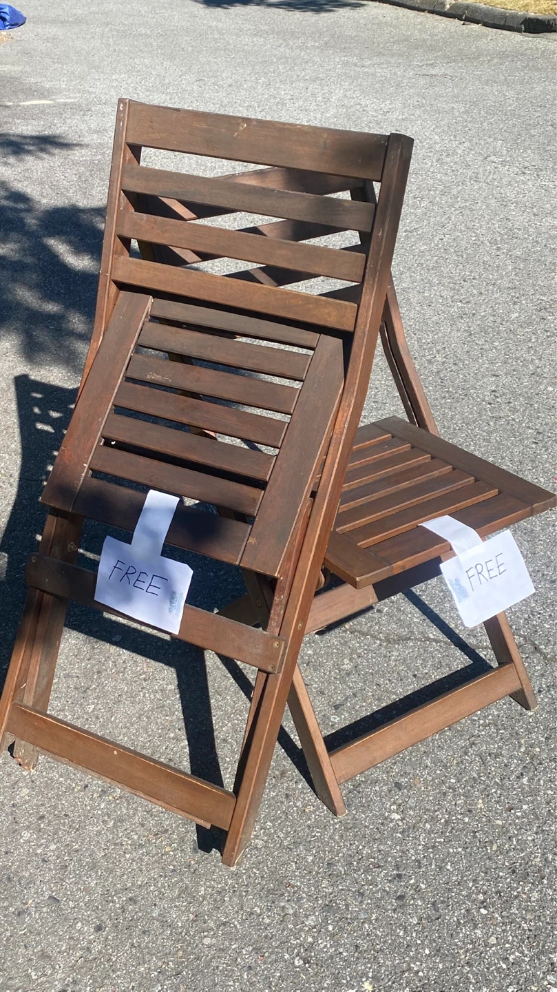 Wooden Folding Chairs (Set of 2) - photo 4