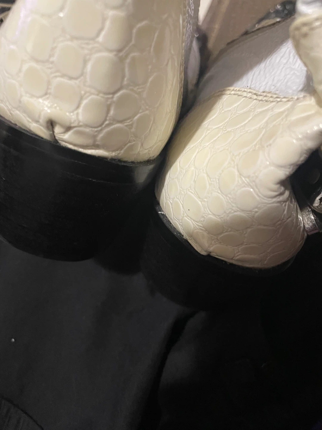 White Ankle Boots with Buckles and Zippers - photo 3