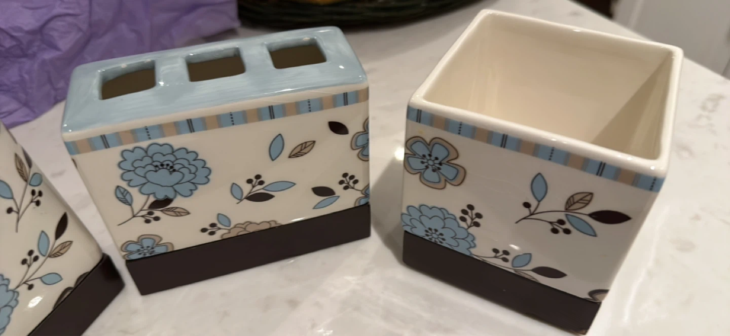 Floral Bathroom Accessory Set ceramic - photo 4