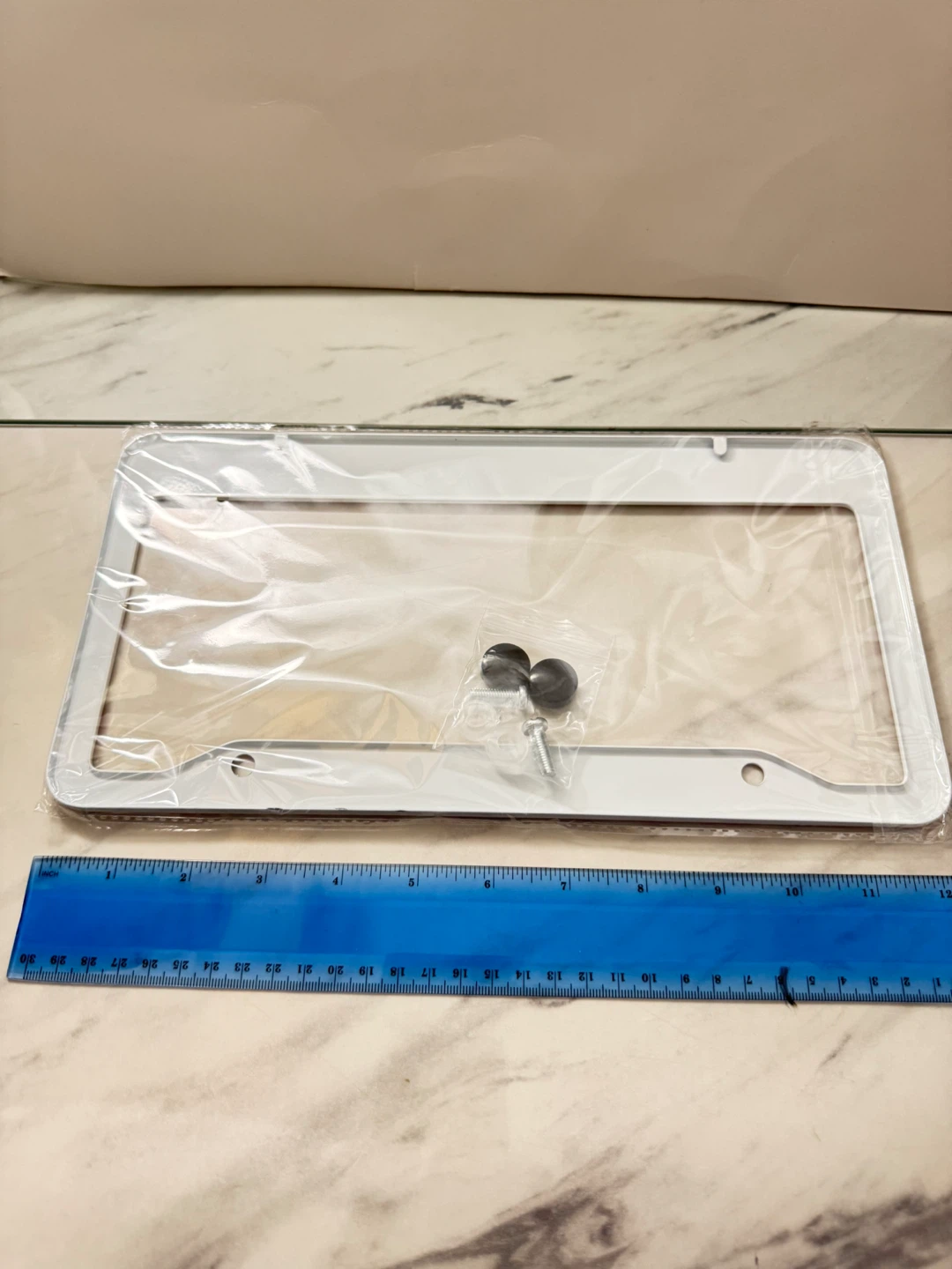 ⚽️Designer Pink Monogram License Plate Frame - photo 2
