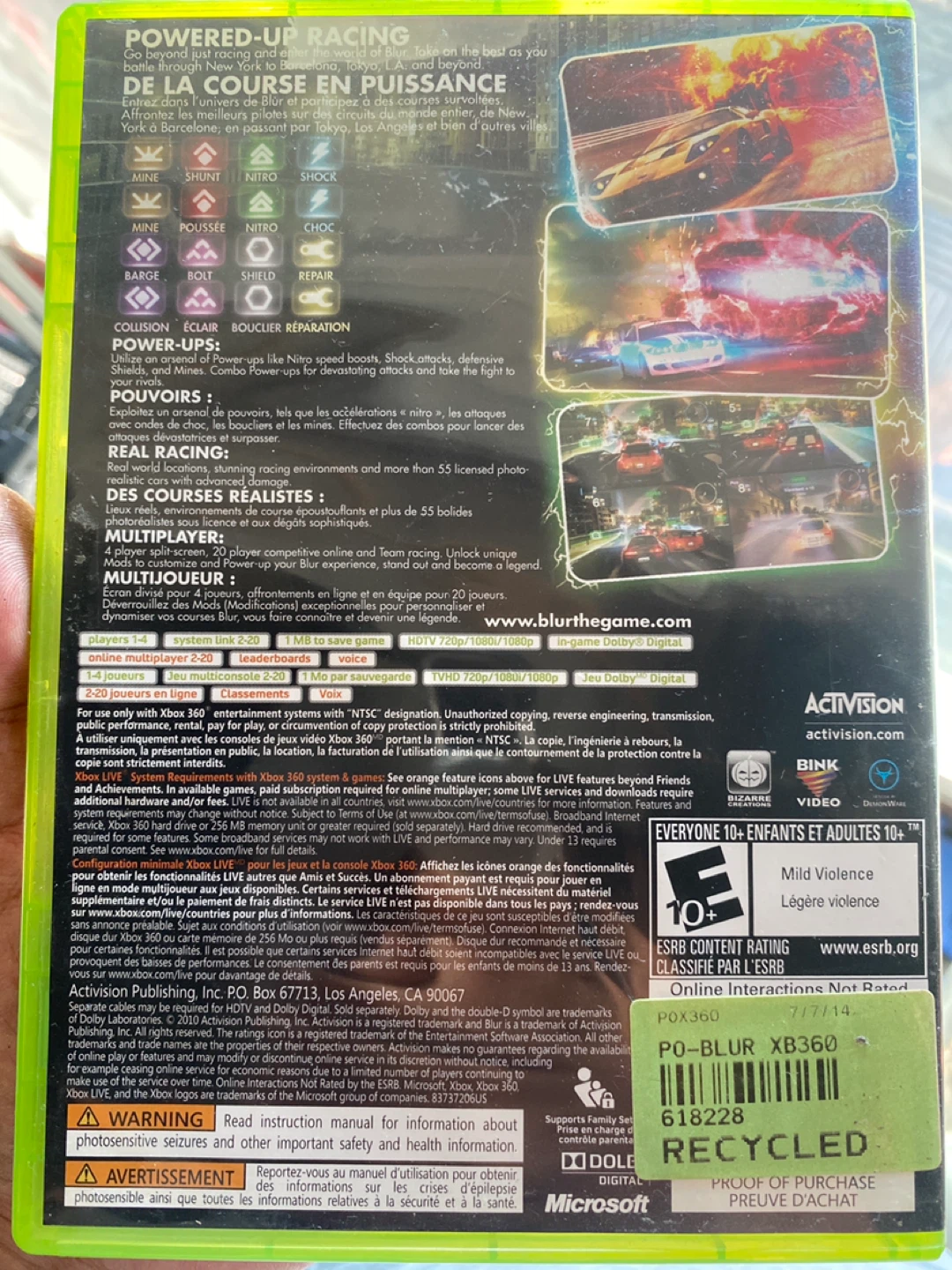 Xbox 360 ⚽️ Blur ⚽️ Video Game - photo 2