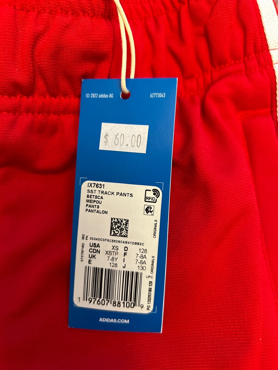 Adidas Red Youth pants XS (7/8) 3 available and 2 small 9/10 - photo 3