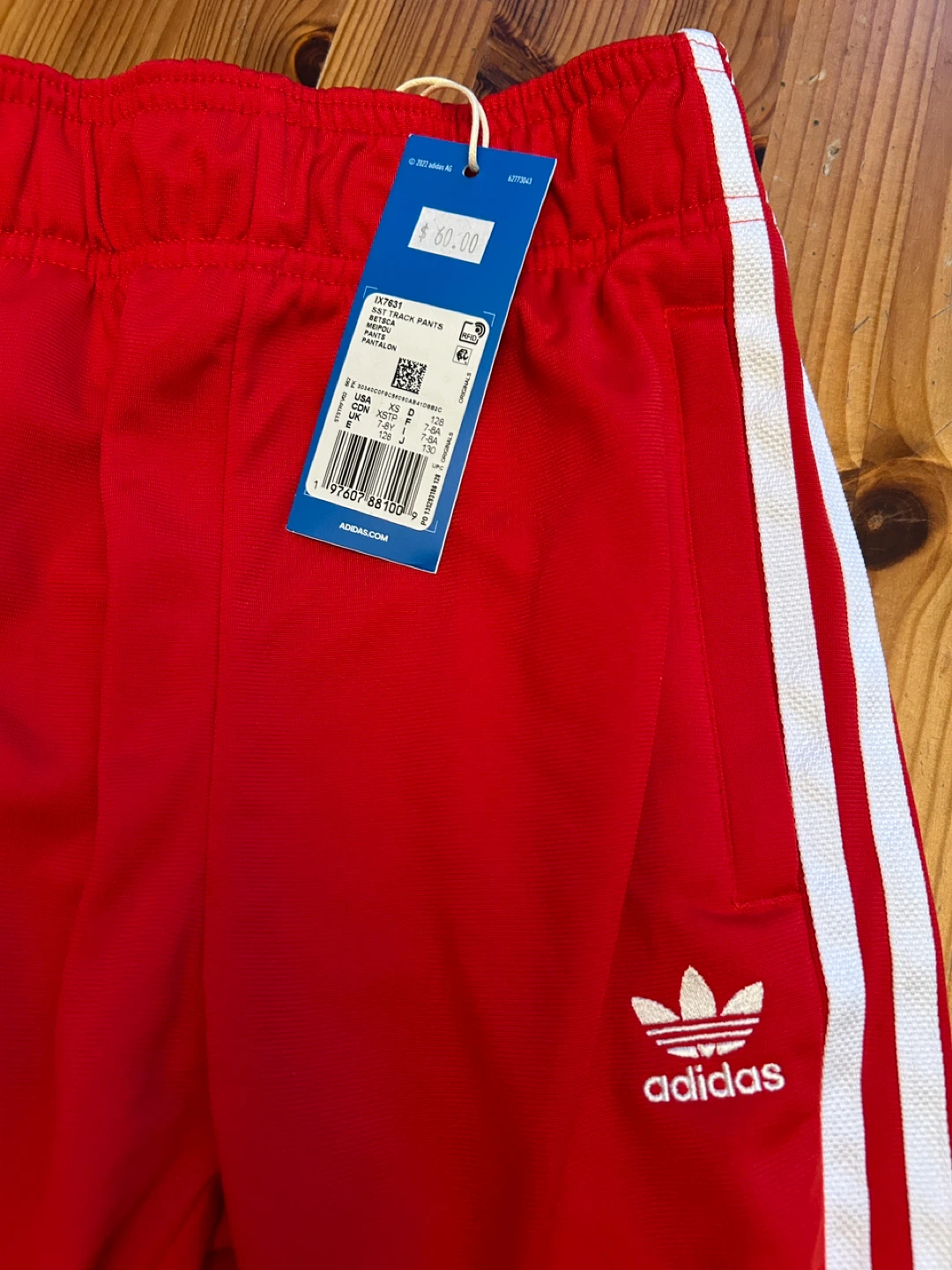 Adidas Red Youth pants XS (7/8) 3 available and 2 small 9/10 - photo 2