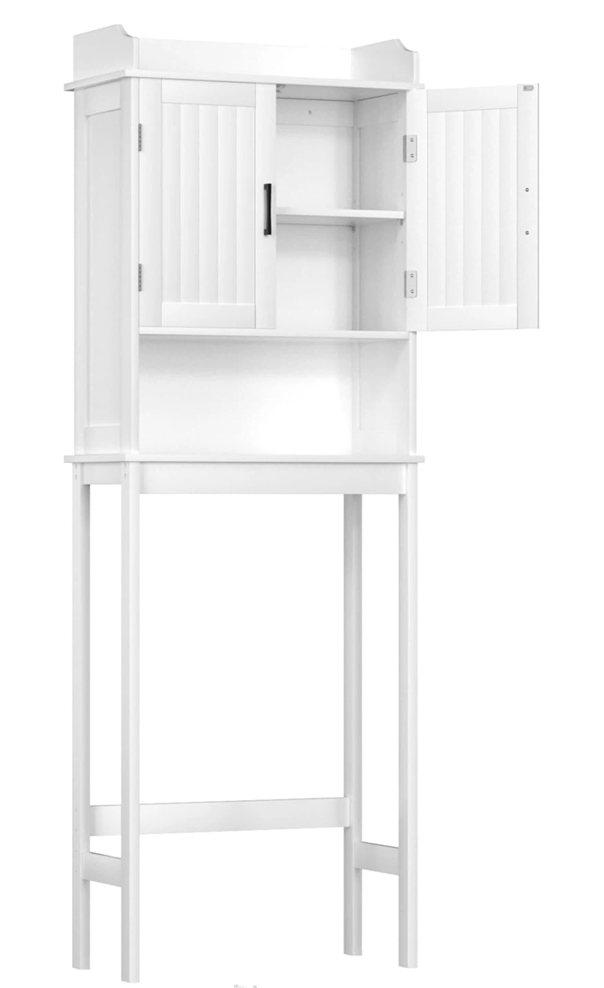 White Bathroom Over-The-Toilet Storage Cabinet - photo 2