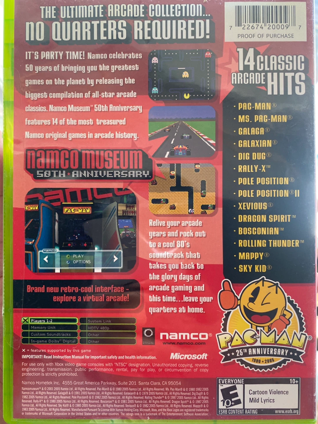 Namco Museum 50th Anniversary ⚽️ Xbox Game - photo 2