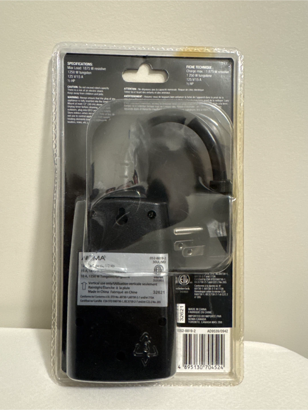 NOMA Photocell Timer with Countdown Outdoor/Exterieur - photo 2