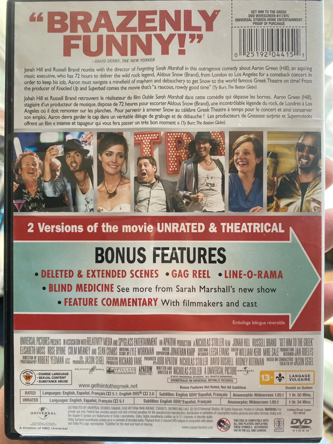 Get Him to the Greek DVD ⚽️ Unrated & Theatrical Versions - photo 2