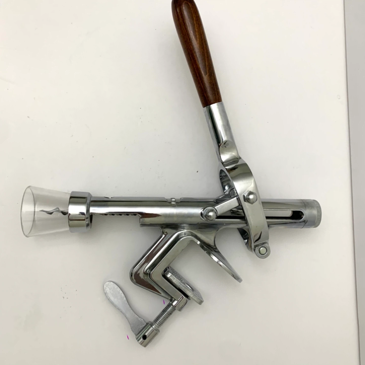 Vintage Corkscrew Bottle Opener Wine Opener Counter Mount Tool - photo 2