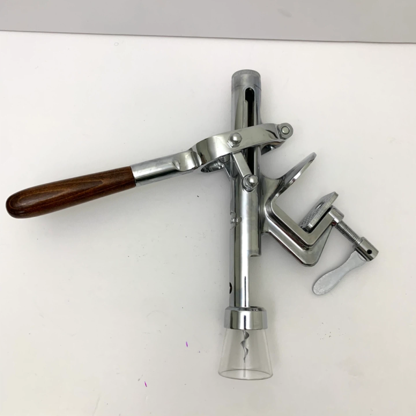 Vintage Corkscrew Bottle Opener Wine Opener Counter Mount Tool